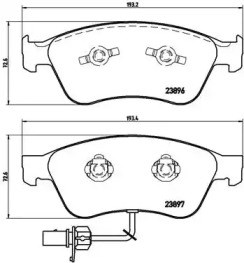 Передние тормозные колодки P85102 BREMBO
