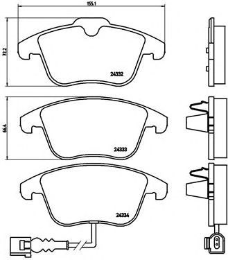 Колодки гальмівні передні, дискові P85112 Brembo