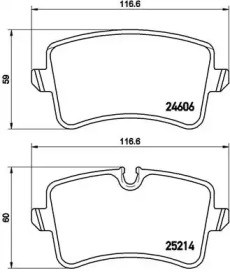 Колодки гальмові задні, дискові P85117 Brembo