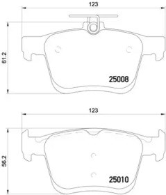 Колодки гальмівні задні, дискові P85125 Brembo