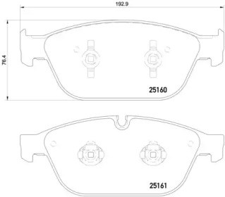 Передние тормозные колодки P85128 BREMBO
