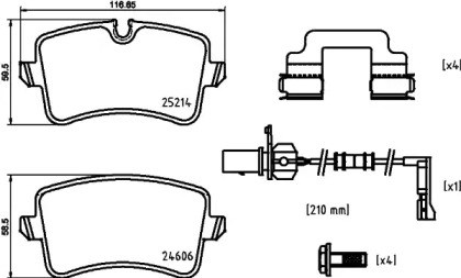 Колодки гальмові задні, дискові P85150 Brembo