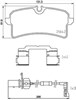 Комплект задних колодок P85151 BREMBO