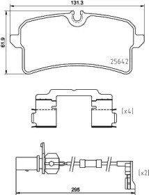 Комплект задних колодок P85151 BREMBO