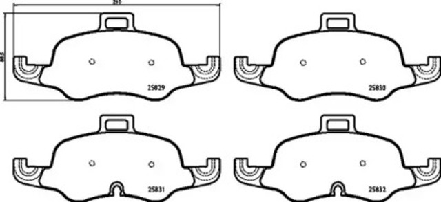 Колодки тормозные дисковые комплект P85160 BREMBO