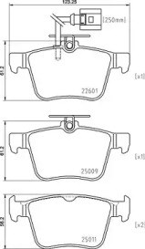 Задние дисковые колодки P85162 BREMBO