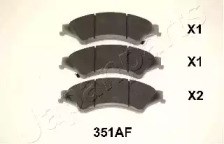Колодки передние PA351AF JAPANPARTS