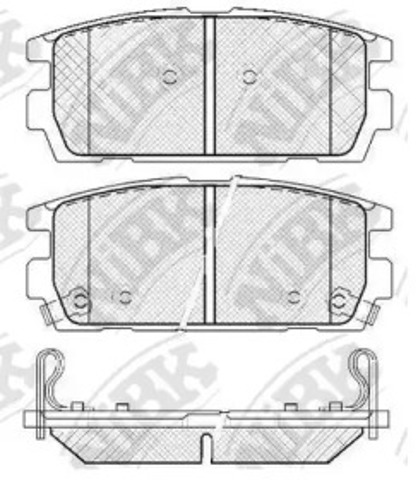 Задние дисковые колодки PN0098 NIBK