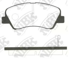 Колодки тормозные передние дисковые PN0537 NIBK