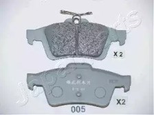 Колодки гальмові задні, дискові PP005AF Japan Parts