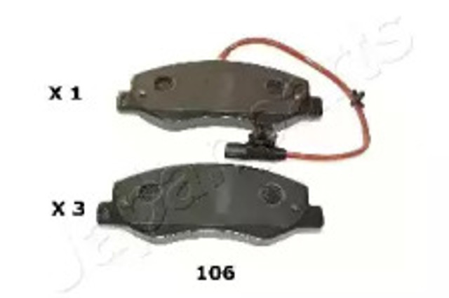 Комплект задних колодок PP106AF JAPANPARTS