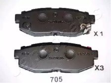 Колодки тормозные дисковые комплект PP705AF JAPANPARTS