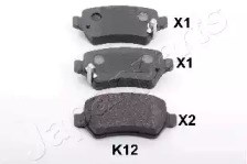 Колодки на тормоз задний дисковый PPK12AF JAPANPARTS