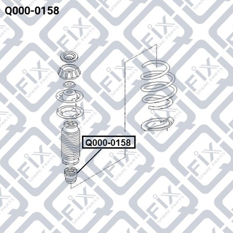 Буфер-відбійник амортизатора переднього Q0000158 Q-fix