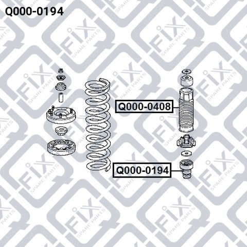 Буфер-відбійник амортизатора переднього Q0000194 Q-fix