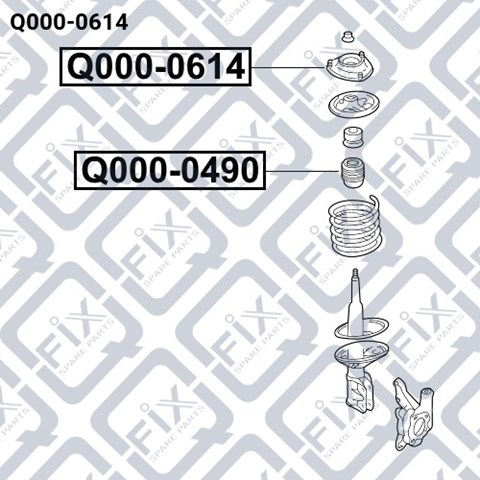 Опора стойки амортизатора переднего Q0000614 Q-FIX