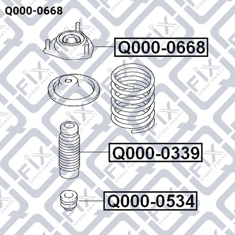 Опора передней стойки Q0000668 Q-FIX