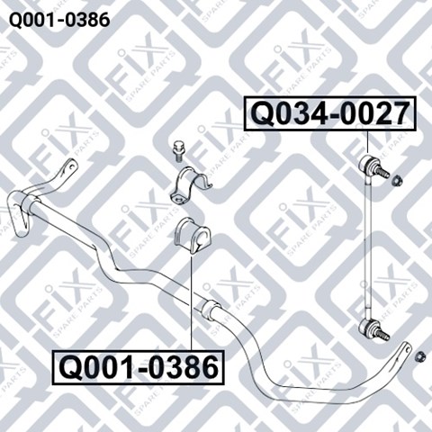 Втулка стойки стабилизатора Q0010386 Q-FIX