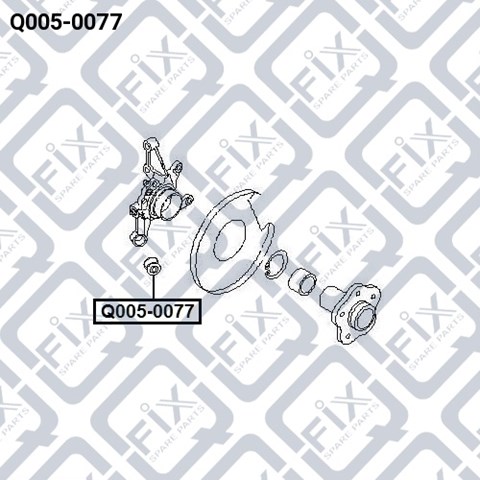 Сайлентблок заднего кулака Q0050077 Q-FIX