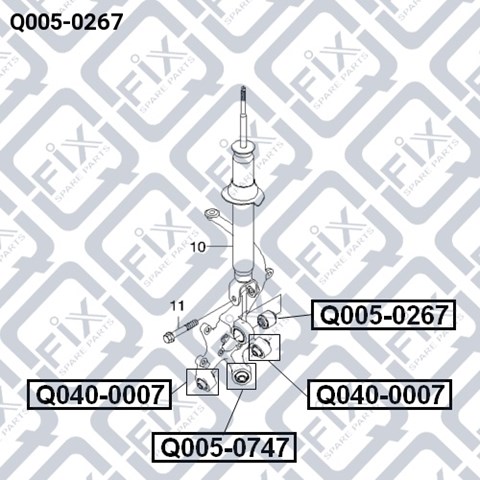 Сайлентблок цапфы Q0050267 Q-FIX