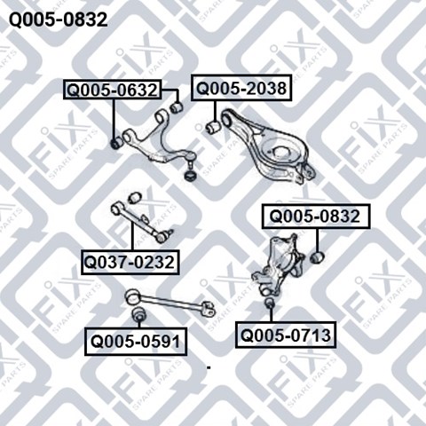 Сайлентблок цапфи задньої Q0050832 Q-fix