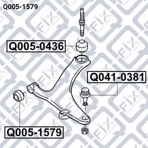 С/блок нижнего рычага Q0051579 Q-FIX