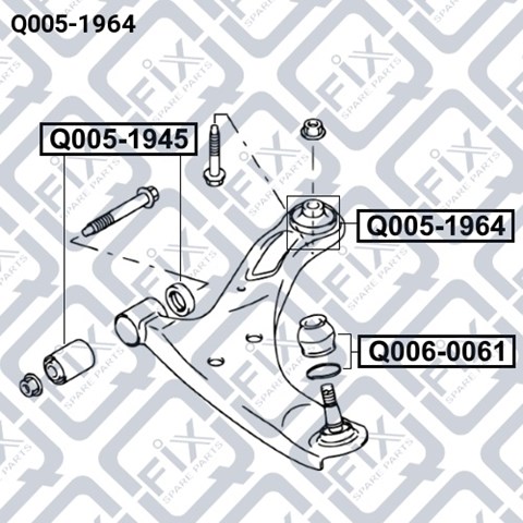 Сайлентблок нижнего переднего рычага Q0051964 Q-FIX