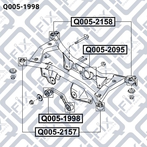 Сайлентблок подушки дифференциала Q005-1998
