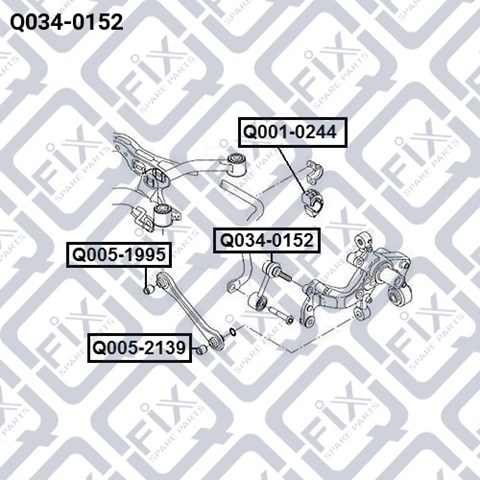 Стійка стабілізатора заднього Q0340152 Q-fix