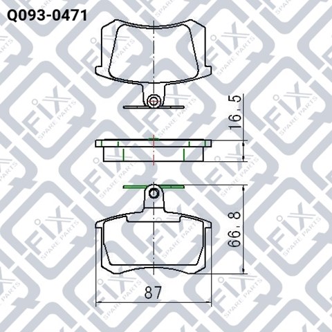 Колодки гальмові задні, дискові Q0930471 Q-fix