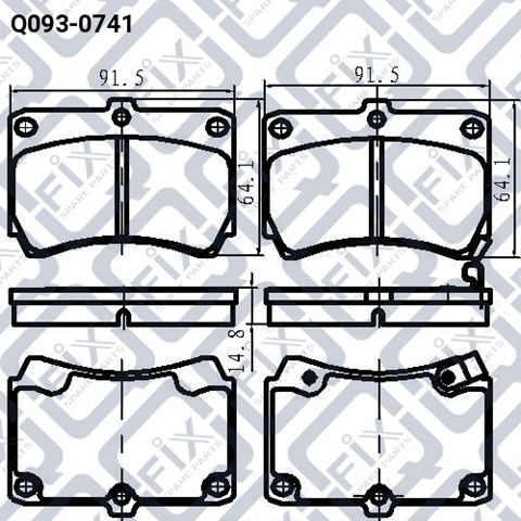 Колодки передние Q0930741 Q-FIX