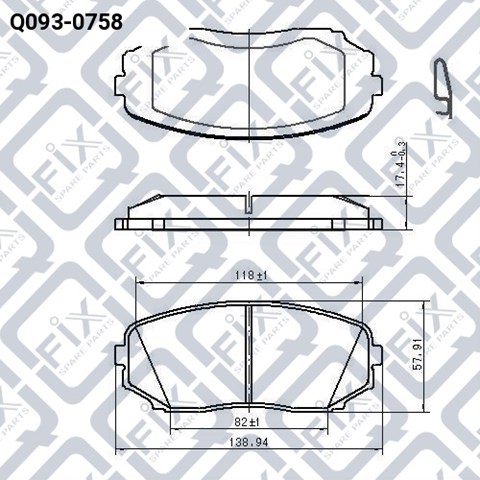 Колодки передні Q0930758 Q-fix