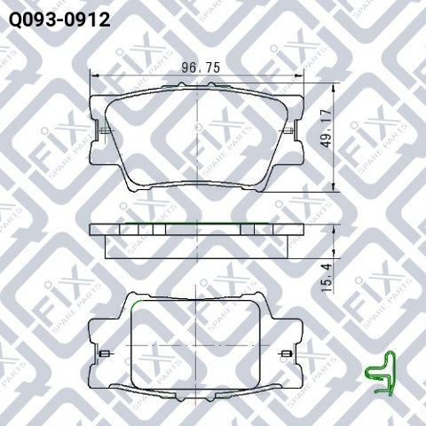 Комплект задних колодок Q0930912 Q-FIX