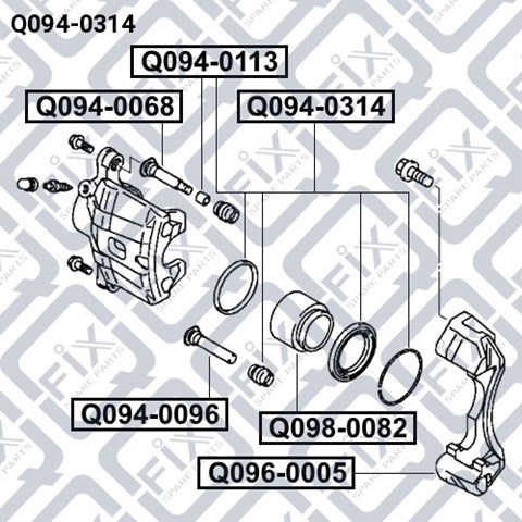 Ремонтный комплект переднего суппорта Q094-0314