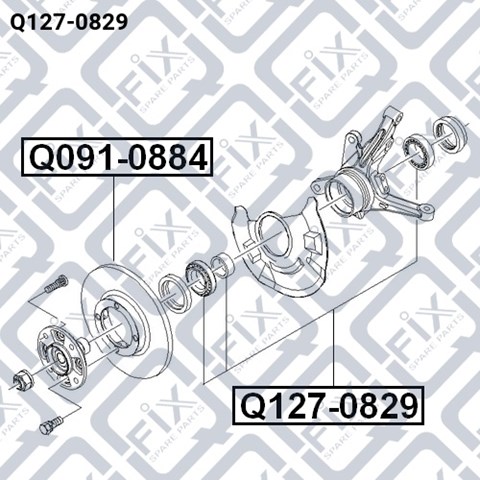 Ступичный подшипник передний Q1270829 Q-FIX