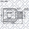 Шарнир угловых скоростей передний правый Q1311040 Q-FIX