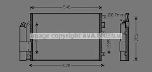 Радиатор охлаждения кондиционера RTA5275D AVA