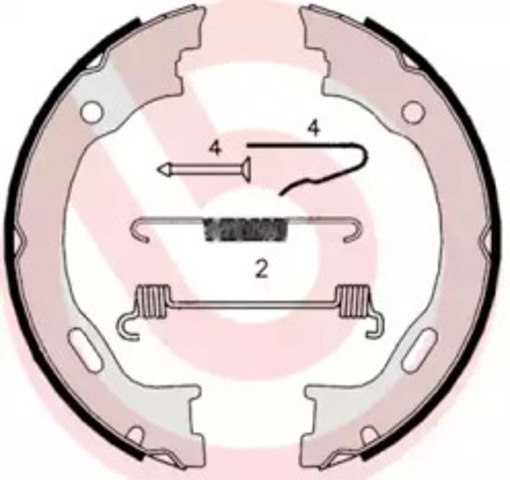 Тормозные колодки стояночного тормоза S50515 BREMBO