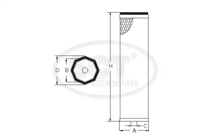 Фильтр воздушный SB2142 SCT