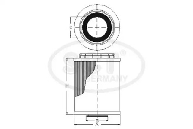 Фильтр масляный грубой очистки (полнопоточный) SH427P SCT