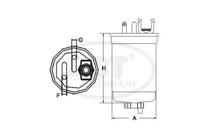 Фильтр топлива ST6164 SCT