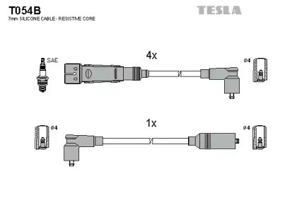 Провода высоковольтные в комплекте T054B TESLA
