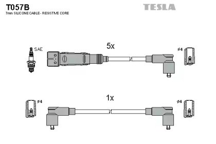 Высоковольтные провода  T057B TESLA