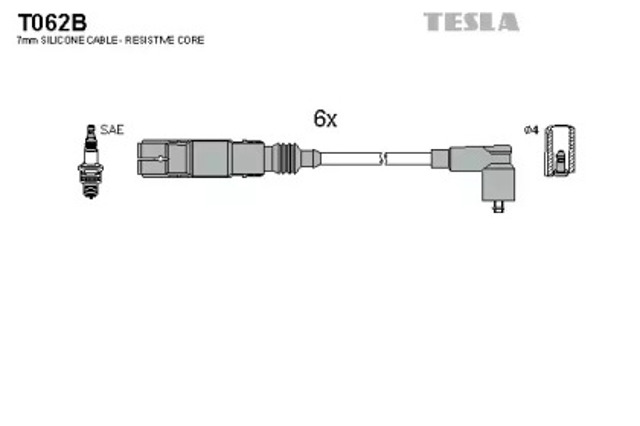 Провода высоковольтные, комплект T062B TESLA