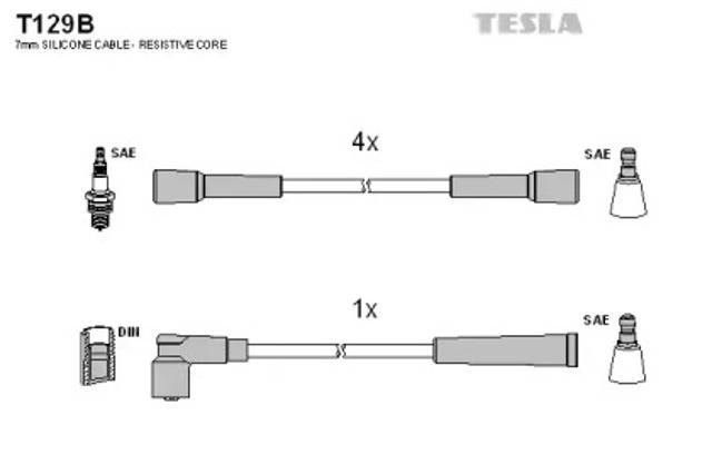 Провода зажигания T129B TESLA