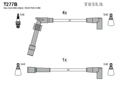 Провода высоковольтные T277B TESLA