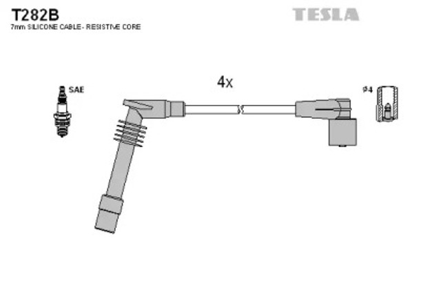 Высоковольтные провода  T282B TESLA