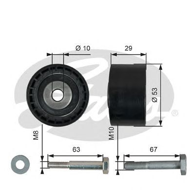 Паразитный ролик ГРМ T42140 GATES