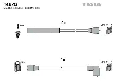 Высоковольтные провода  T462G TESLA