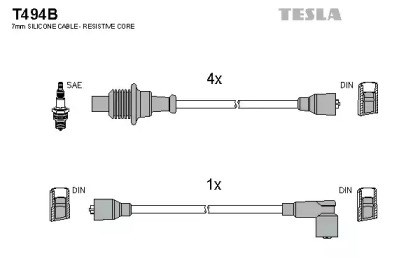Провода высоковольтные T494B TESLA